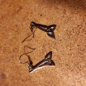 Silver celtic earrings